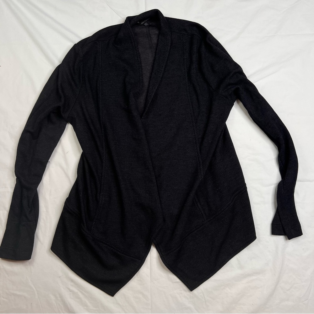 Eileen Fisher Long Sleeve Cardigan  Boxy Open Front Made In USA Sz Large L040922